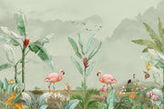 Swan Tropical Forest Wallpaper