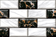 Black marble tiles Customised Wallpaper