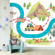 Camp Near River Wallpaper