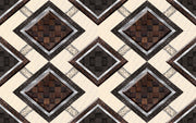 Abstract Brown tiles Customised Wallpaper