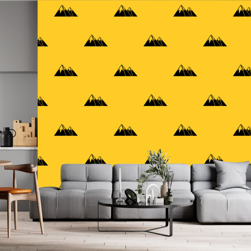 Mountains Yellow Wallpaper