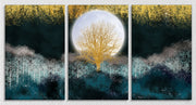 Golden Stroke Painting, Set Of 3