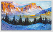 Snow Covered Mountains And Valley