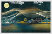 Golden Stroke Mountain And River