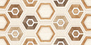 Geometric brown tiles Customised Wallpaper