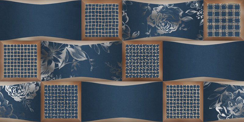 Geometric Waves tile Customised Wallpaper