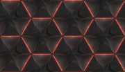 Black Neon tile Customised Wallpaper