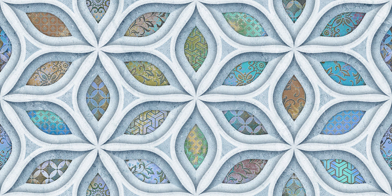 Flower tile Customised Wallpaper