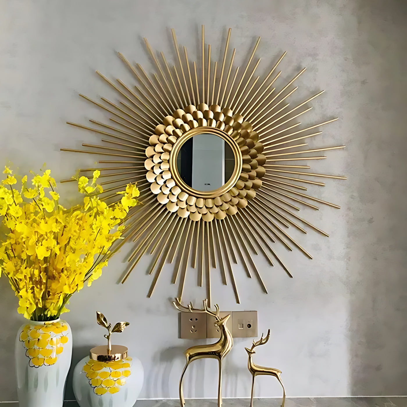 Golden Starburst Wall miror