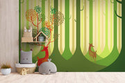 The Jungle Deer Kids Wallpaper