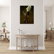 Brown Vintage Lady Painting