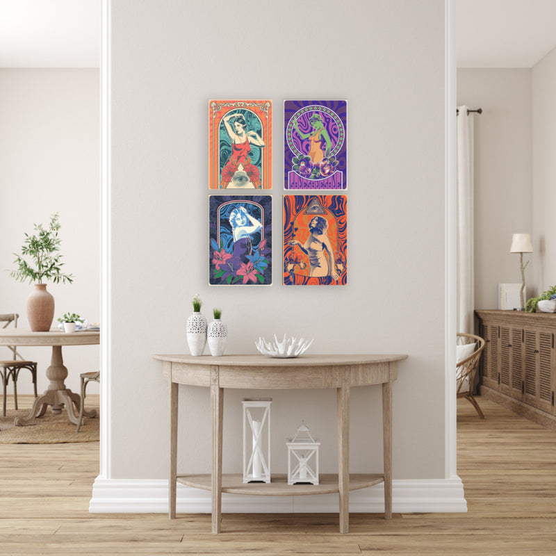 Psychedelic Canvas Set Of 4