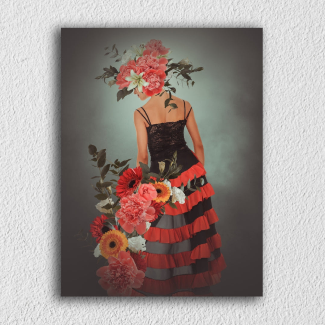 Vintage Floral Girl
