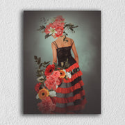 Vintage Floral Girl