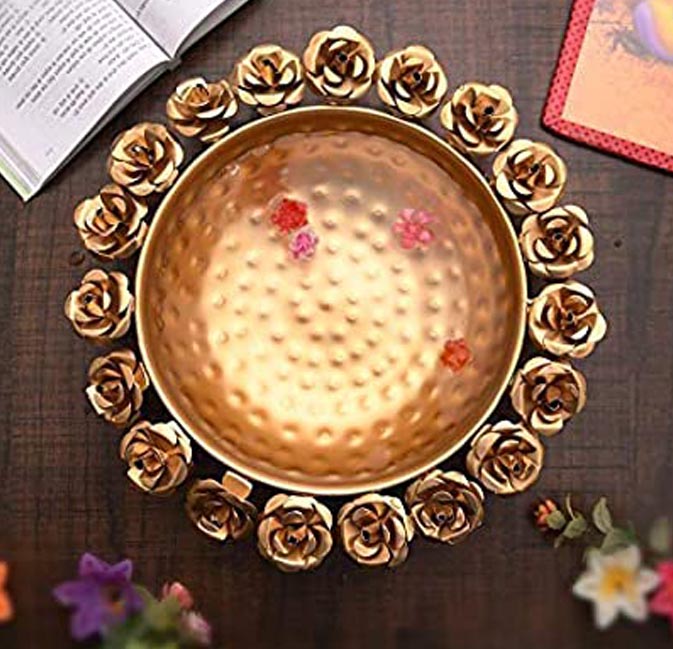 ELEGANTE ROSE HAMMERED URLI BOWL( SET OF 2 PIECES)