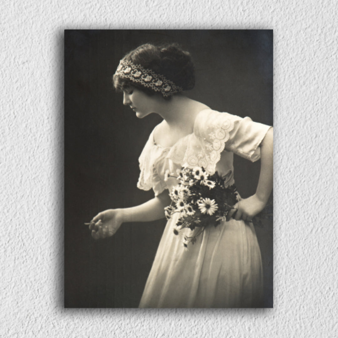 Vintage Postcard Lady