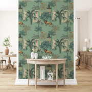 Vintage Tropical Park Chinoiserie Wallpaper