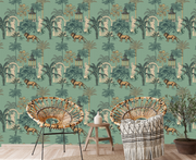 Vintage Tropical Park Chinoiserie Wallpaper