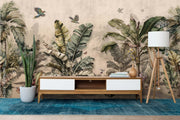 Vintage Pastel Tropical Wallpaper