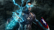 Blue Captain America Sticker